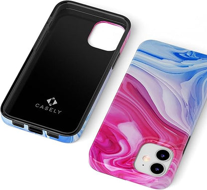 Casely iPhone 11 Case -Land and Sea Marble Swirl