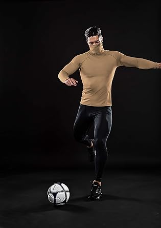 Long Sleeve Compression Shirt, Built in Face Mask