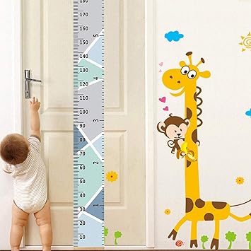 Portable Kids Wall Ruler Removable Height Measure Chart