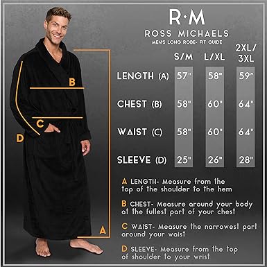 Men’s Robe Big & Tall, Shawl Collar Long Plush