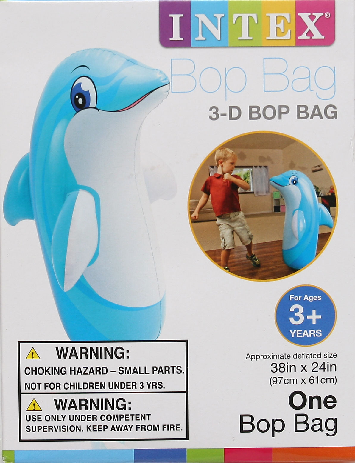 VWretails Inflatable PVC Hit Me 3D BOP Bags (Tiger: 38.5